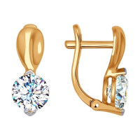 Сияющие золотые серьги с Swarovski Zirconia и эксклюзивным дизайном 4183