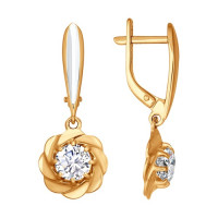 Серьги из золота со Swarovski Zirconia 4409: Искрометное сияние изысканности