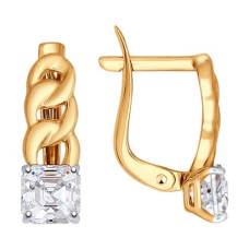 Серьги из золота со Swarovski Zirconia