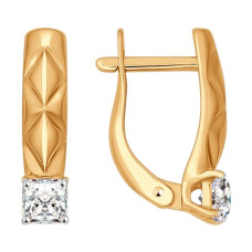 Серьги из золота со Swarovski Zirconia