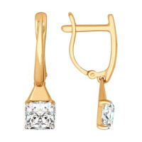 Серьги из золота со Swarovski Zirconia 4067