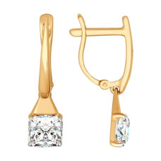 Серьги из золота со Swarovski Zirconia