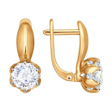 Серьги из золота со Swarovski Zirconia