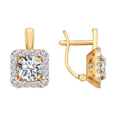 Серьги из золота со Swarovski Zirconia