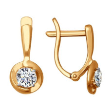 Серьги из золота со Swarovski Zirconia