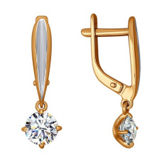 Серьги из золота со Swarovski Zirconia