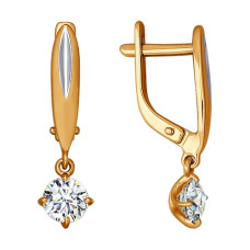 Серьги из золота со Swarovski Zirconia