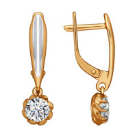 Серьги из золота со Swarovski Zirconia 