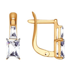 Серьги из золота со Swarovski Zirconia