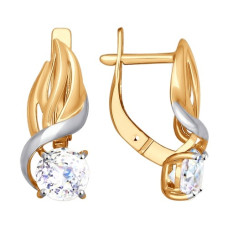 Серьги из золота со Swarovski Zirconia