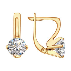 Серьги из золота со Swarovski Zirconia