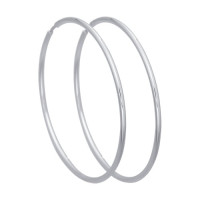 Серьги конго из белого золота 17352
