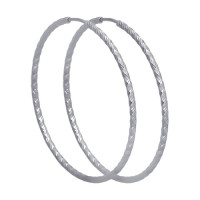 Серьги конго из белого золота 17366
