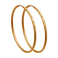 Серьги конго из золота с алмазной гранью 17389