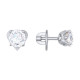 Серьги-пусеты из белого золота со Swarovski Zirconia 