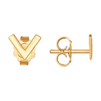 Серьги-пусеты из золота 16754 с изысканным танзанитом