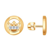 Серьги-пусеты из золота с бриллиантами для неповторимого блеска 3759