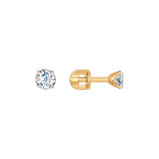 Серьги-пусеты из золота со Swarovski Zirconia