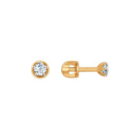 Серьги-пусеты из золота со Swarovski Zirconia 16855