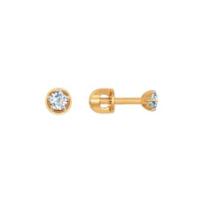 Серьги-пусеты из золота со Swarovski Zirconia