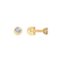 Серьги-пусеты из золота со Swarovski Zirconia 