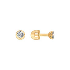 Серьги-пусеты из золота со Swarovski Zirconia