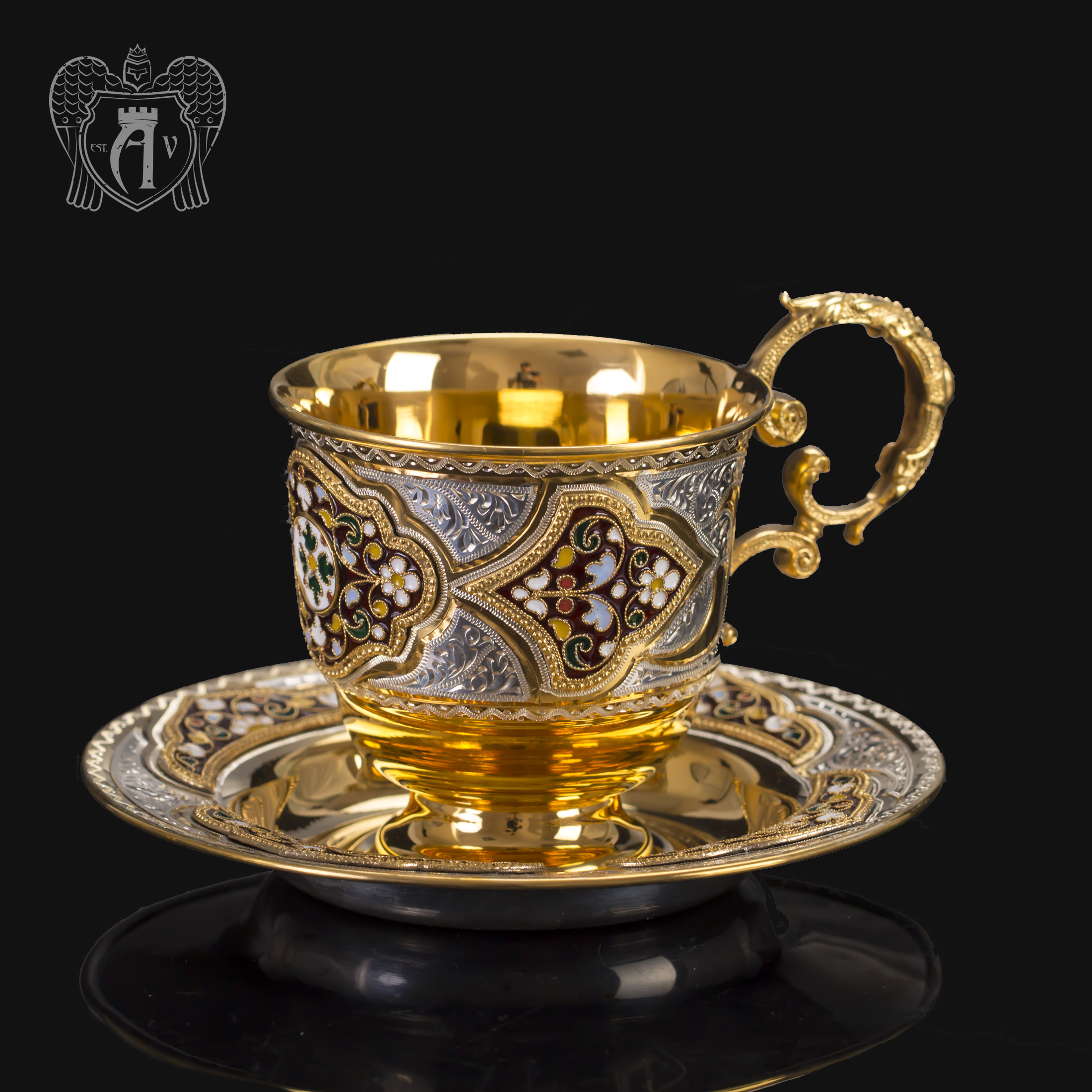 Серебряная чайная пара «Версаль»